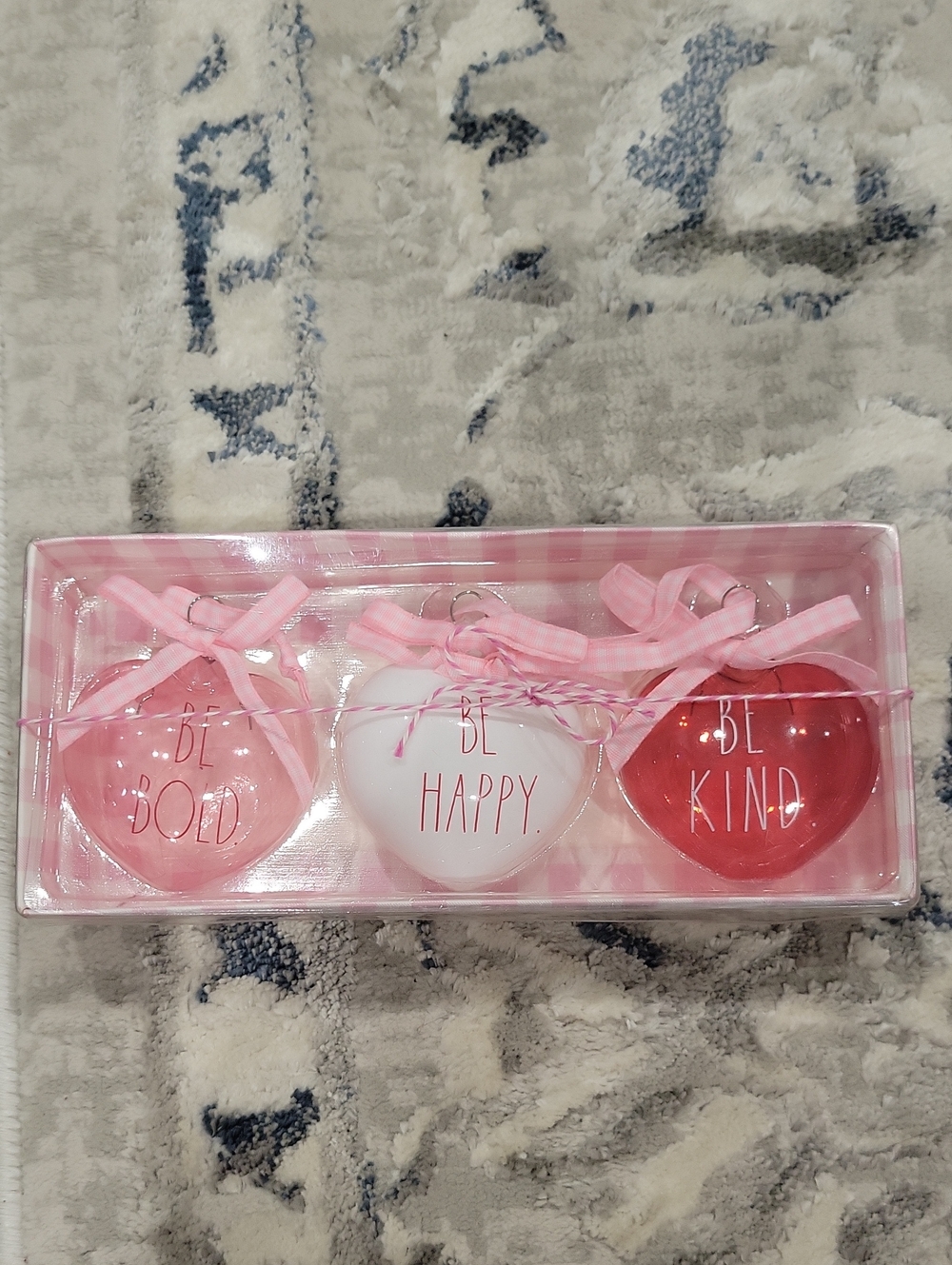 Rae Dunn Set of 3 Heart Ornaments